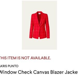 Akris Punto Scarlet Windowpane Blazer